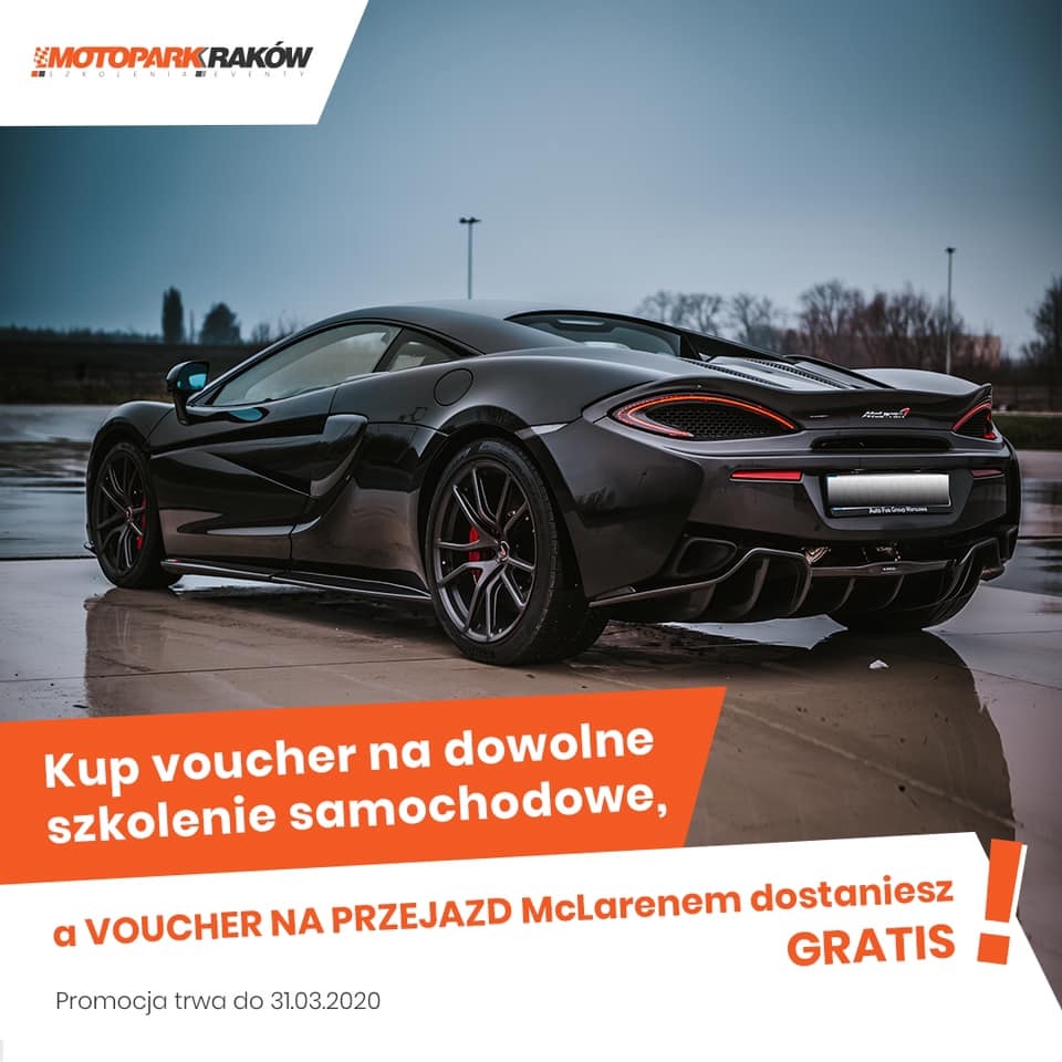 PROMOCJA! Szkolenie + przejazd McLarenem GRATIS!